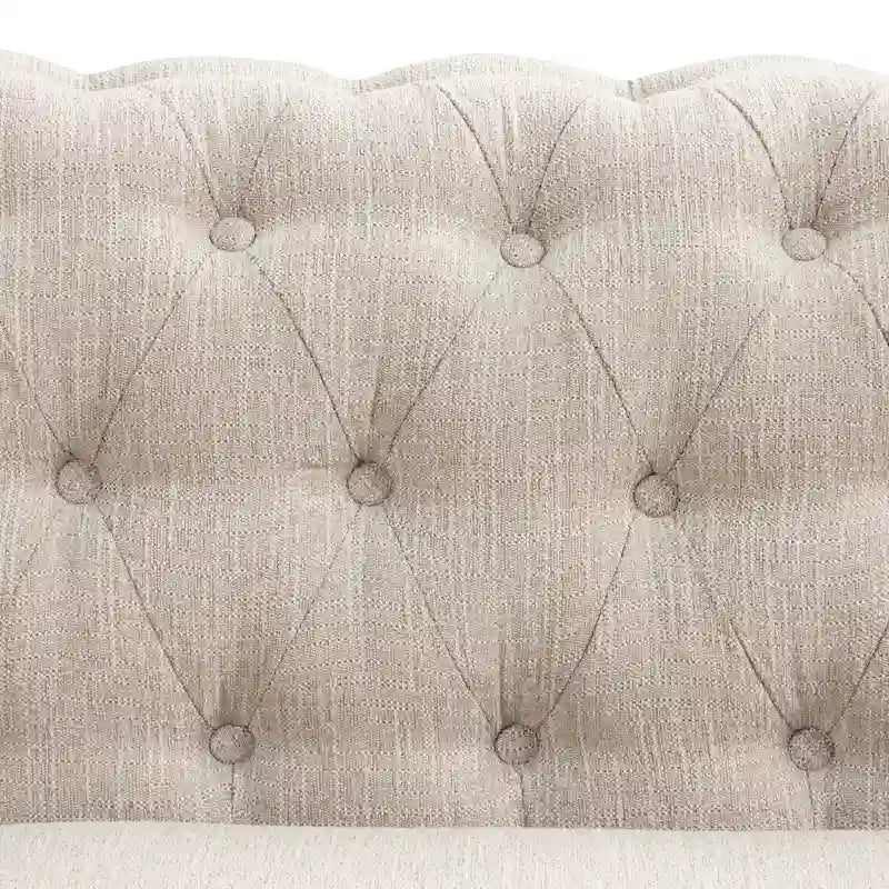 Ensemble de meubles Morden Fort composé d’une causeuse et d’un canapé, capitonné et rembourré, style Chesterfield