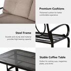 Costway 2-tlg. Gartenmöbel-Set mit Zweisitzer-Sofa, Couchtisch und Bank – Details anzeigen