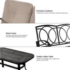 Costway 2-tlg. Gartenmöbel-Set mit Zweisitzer-Sofa, Couchtisch und Bank – Details anzeigen