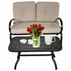 Costway 2-tlg. Gartenmöbel-Set mit Zweisitzer-Sofa, Couchtisch und Bank – Details anzeigen