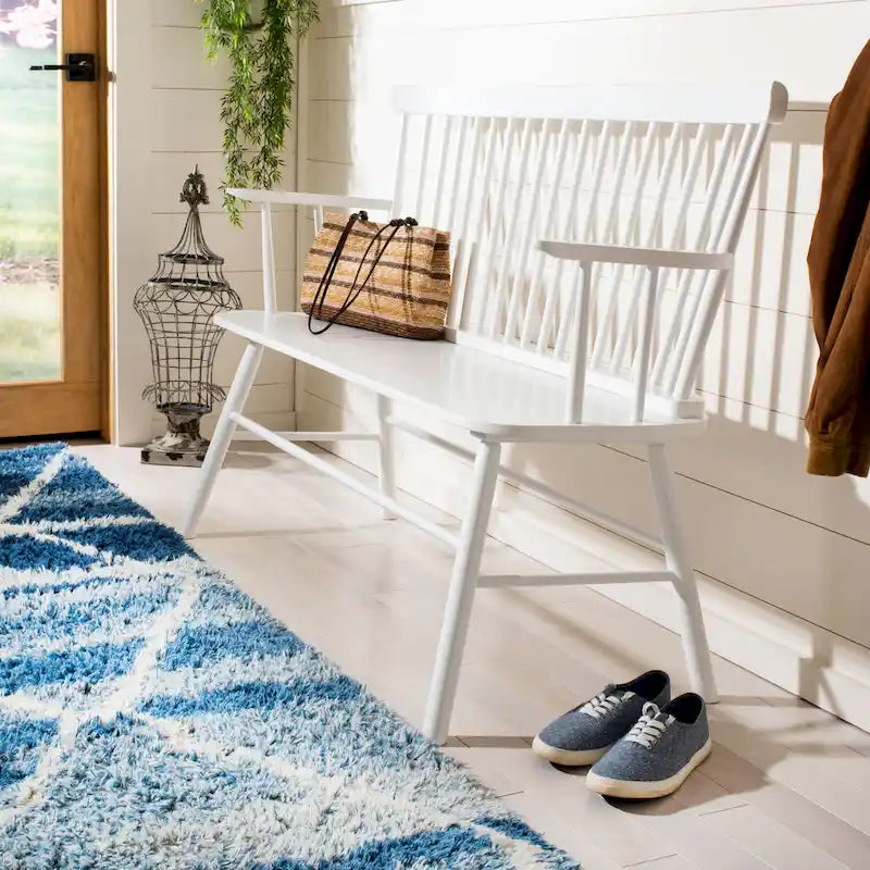SAFAVIEH Gracija bank met spindelleuning - 48 x 22.4 x 36 - 48W x 22D x 36H