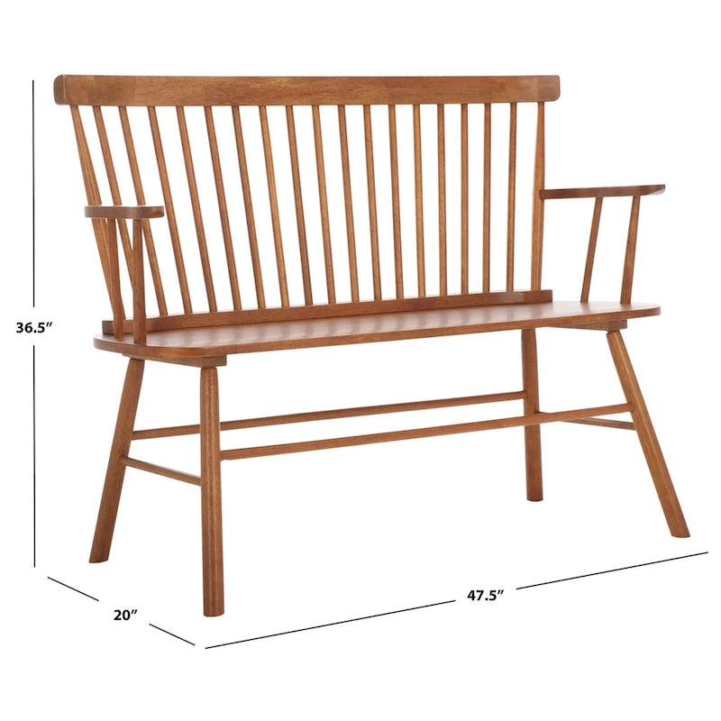 SAFAVIEH Gracija bank met spindelleuning - 48 x 22.4 x 36 - 48W x 22D x 36H