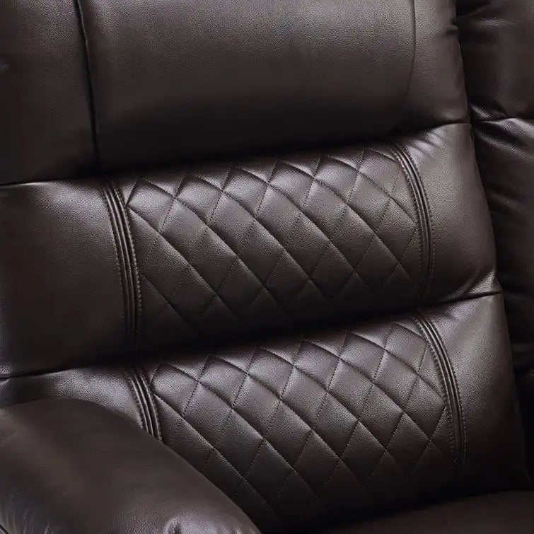 Fauteuil inclinable électrique deux places MCombo avec console, canapé inclinable électrique avec chauffage et vibration, ports USB et porte-gobelets PR624