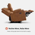 Fauteuil inclinable électrique deux places MCombo avec console, canapé inclinable électrique avec chauffage et vibration, ports USB et porte-gobelets PR624