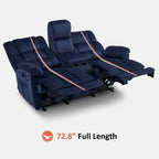 MCombo elektrischer Zweisitzer-Sessel mit Konsole, Vibration und Wärme, USB-Ladeanschlüssen, RS6234