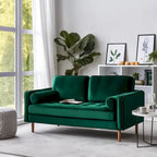 Banavos 58 Zweisitzersofa mit Samtbezug und quadratischen Armlehnen