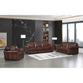 Hydeline Brookfield Ledersofagarnitur aus Vollnarbenleder, Sofa, Zweisitzer und Sessel