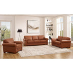 Hydeline Brookfield Ledersofagarnitur aus Vollnarbenleder, Sofa, Zweisitzer und Sessel