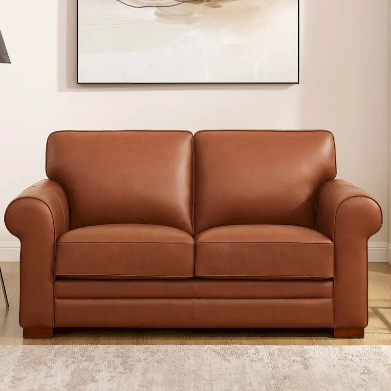 Hydeline Brookfield Ledersofagarnitur aus Vollnarbenleder, Sofa, Zweisitzer und Sessel
