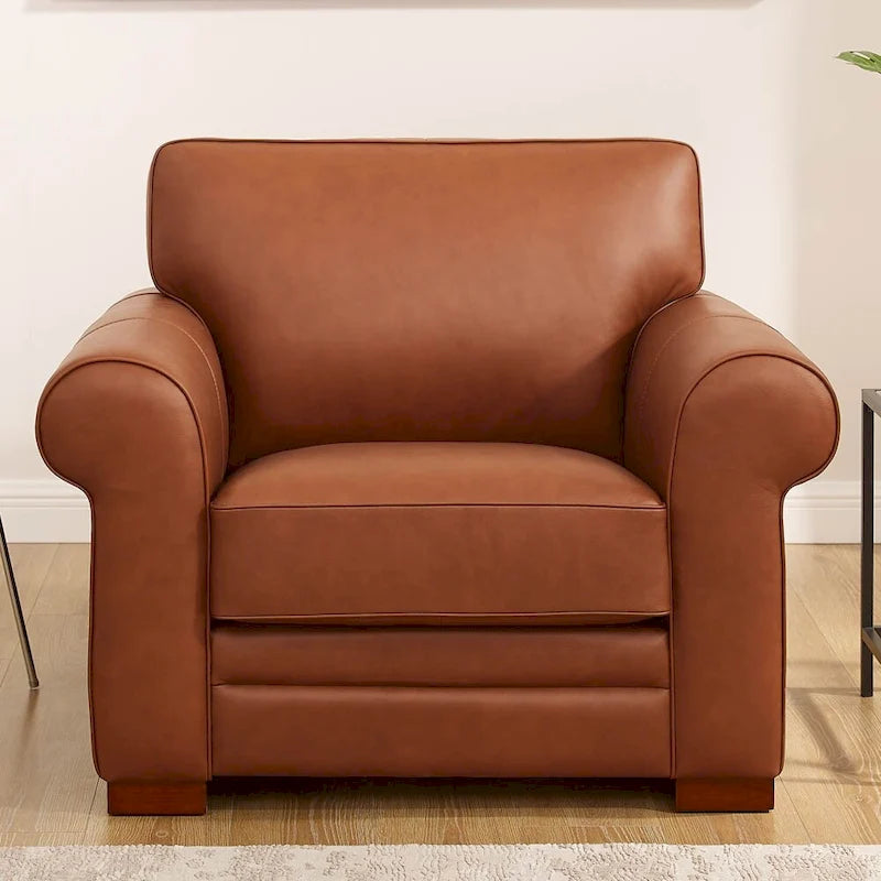 Hydeline Brookfield Ledersofagarnitur aus Vollnarbenleder, Sofa, Zweisitzer und Sessel