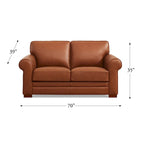 Hydeline Brookfield Ledersofagarnitur aus Vollnarbenleder, Sofa, Zweisitzer und Sessel