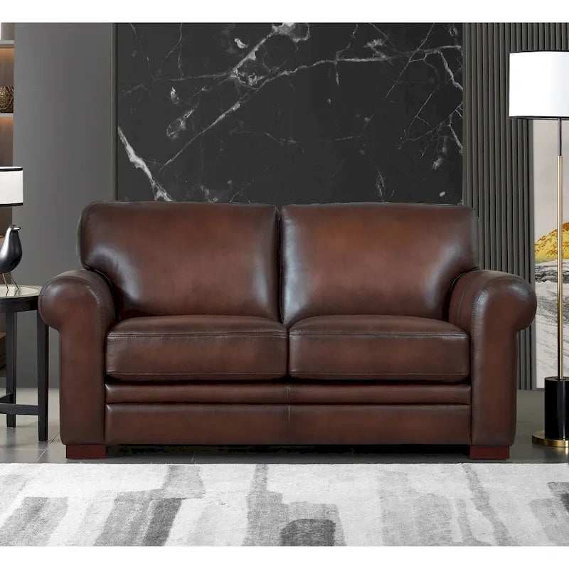 Hydeline Brookfield Ledersofagarnitur aus Vollnarbenleder, Sofa, Zweisitzer und Sessel