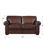 Hydeline Brookfield Ledersofagarnitur aus Vollnarbenleder, Sofa, Zweisitzer und Sessel