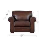 Hydeline Brookfield Ledersofagarnitur aus Vollnarbenleder, Sofa, Zweisitzer und Sessel