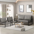 Mieres 3-teiliges Wohnzimmer-Sofa-Set aus PU-Leder im Mid-Century-Stil, bestehend aus 2 Sesseln und 1 Zweisitzer-Sofa