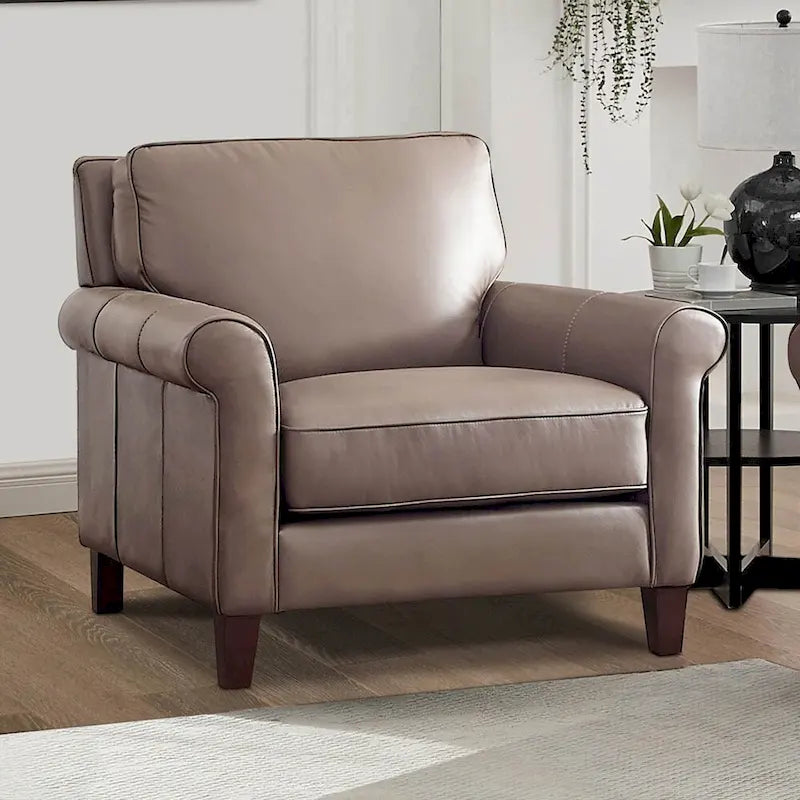 Hydeline Laguna bankstel van topnerfleer, bank en fauteuil - bank, fauteuil