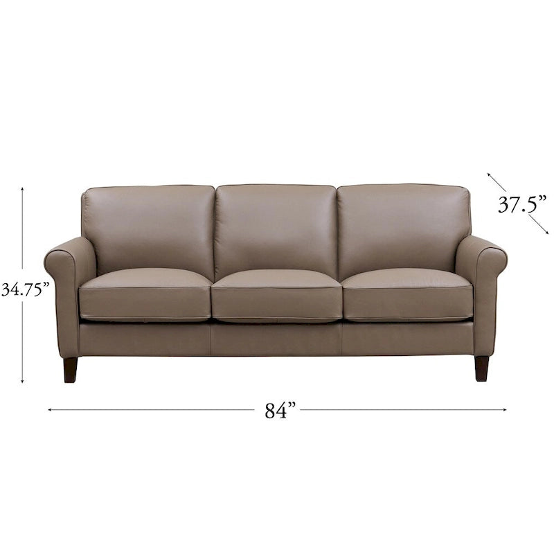 Hydeline Laguna bankstel van topnerfleer, bank en fauteuil - bank, fauteuil