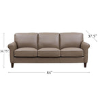 Hydeline Laguna bankstel van topnerfleer, bank en fauteuil - bank, fauteuil