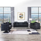 Conjunto de sala de terciopelo negro