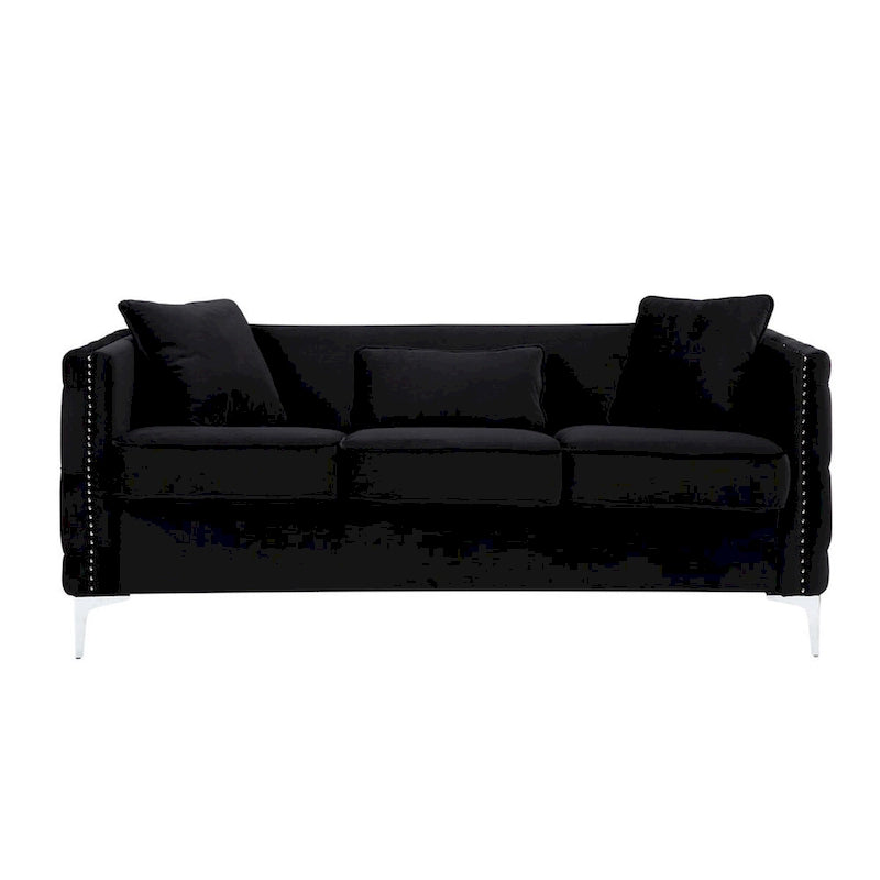 Conjunto de sala de terciopelo negro