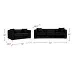 Conjunto de sala de terciopelo negro