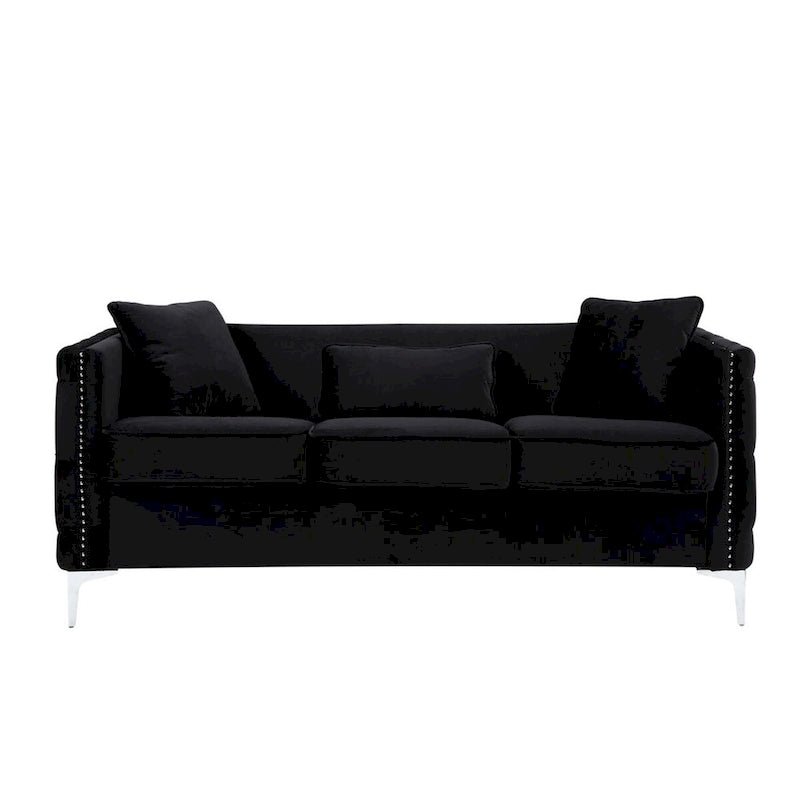 Conjunto de sala de terciopelo negro