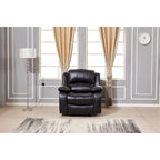 Set da soggiorno Betsy Furniture in pelle rigenerata reclinabile elettricamente, 3 pezzi: divano, divanetto e poltrona