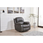 Set da soggiorno Betsy Furniture in pelle rigenerata reclinabile elettricamente, 3 pezzi: divano, divanetto e poltrona