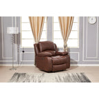 Set da soggiorno Betsy Furniture in pelle rigenerata reclinabile elettricamente, 3 pezzi: divano, divanetto e poltrona