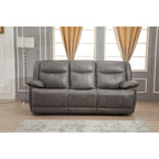 Conjunto de sala reclinable de 2 piezas de cuero regenerado Betsy Furniture: sofá y sofá de dos plazas