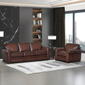 Hydeline Brookfield Sofa-Set aus vollnarbigem Leder, Sofa und Sessel