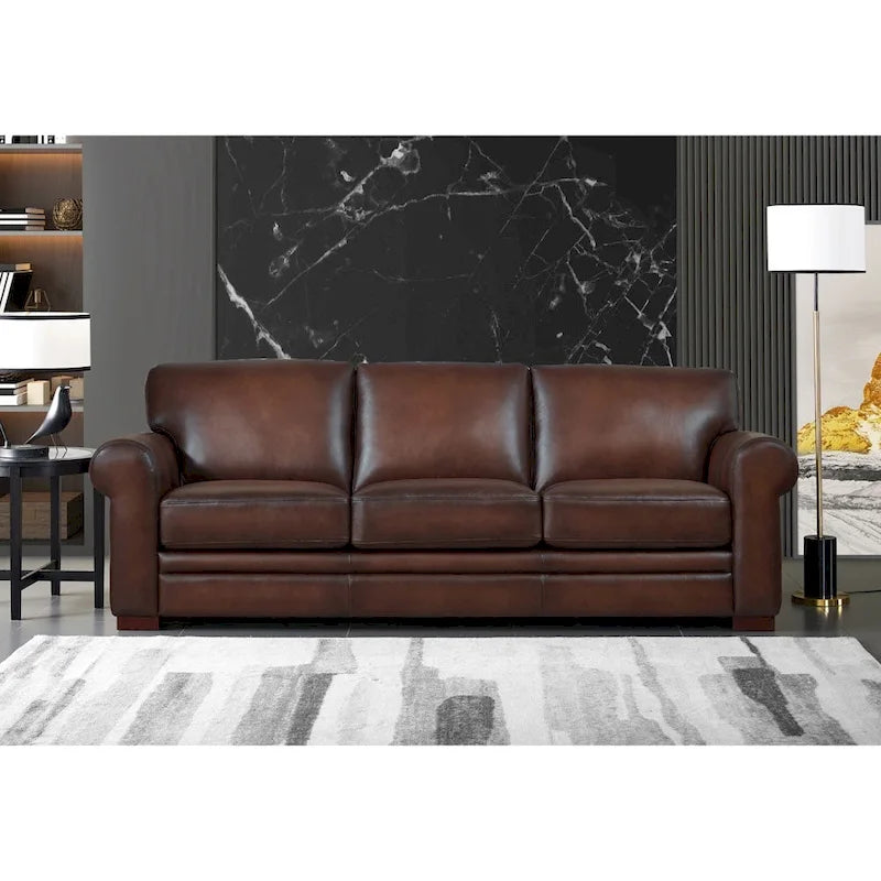 Hydeline Brookfield Sofa-Set aus vollnarbigem Leder, Sofa und Sessel