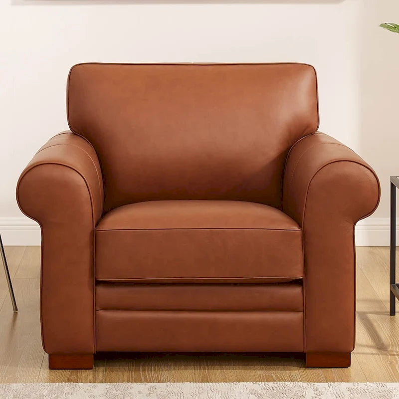 Hydeline Brookfield Sofa-Set aus vollnarbigem Leder, Sofa und Sessel