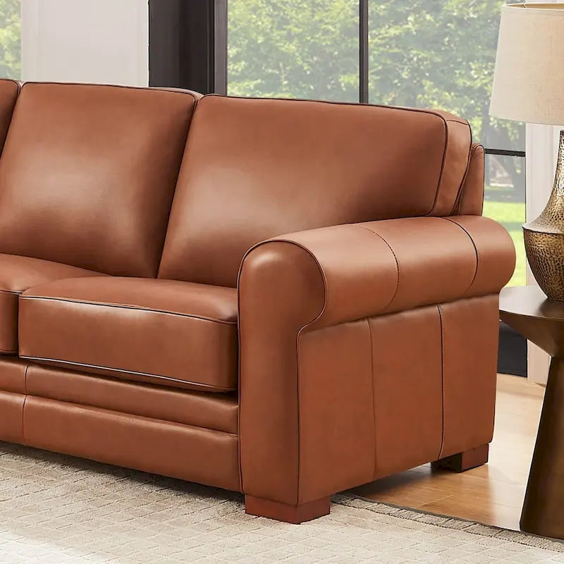 Hydeline Brookfield Sofa-Set aus vollnarbigem Leder, Sofa und Sessel