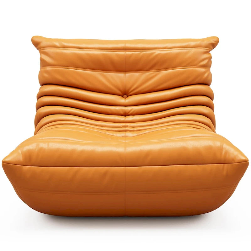 Furgle bank van microvezelleer met ergonomisch ontwerp, relaxbank voor op de vloer