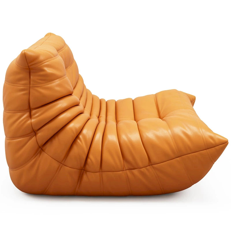Furgle bank van microvezelleer met ergonomisch ontwerp, relaxbank voor op de vloer