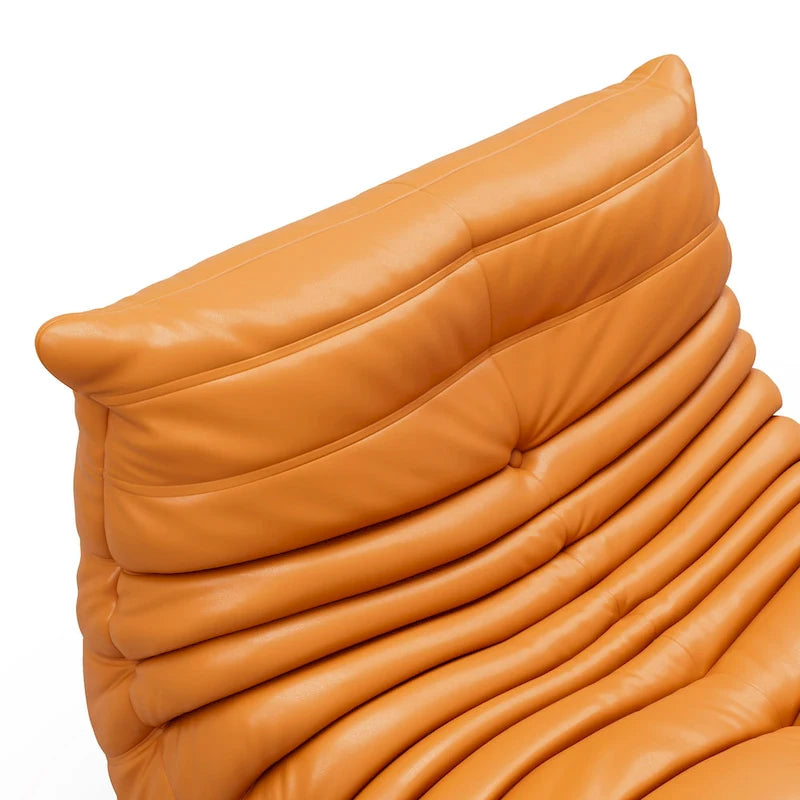 Furgle bank van microvezelleer met ergonomisch ontwerp, relaxbank voor op de vloer