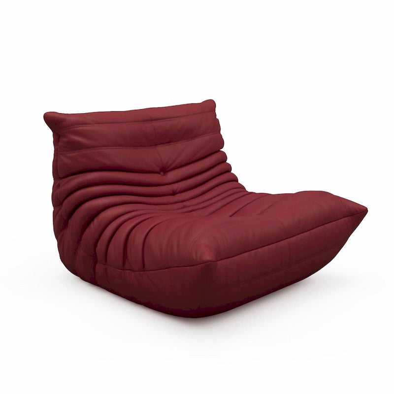 Furgle bank van microvezelleer met ergonomisch ontwerp, relaxbank voor op de vloer