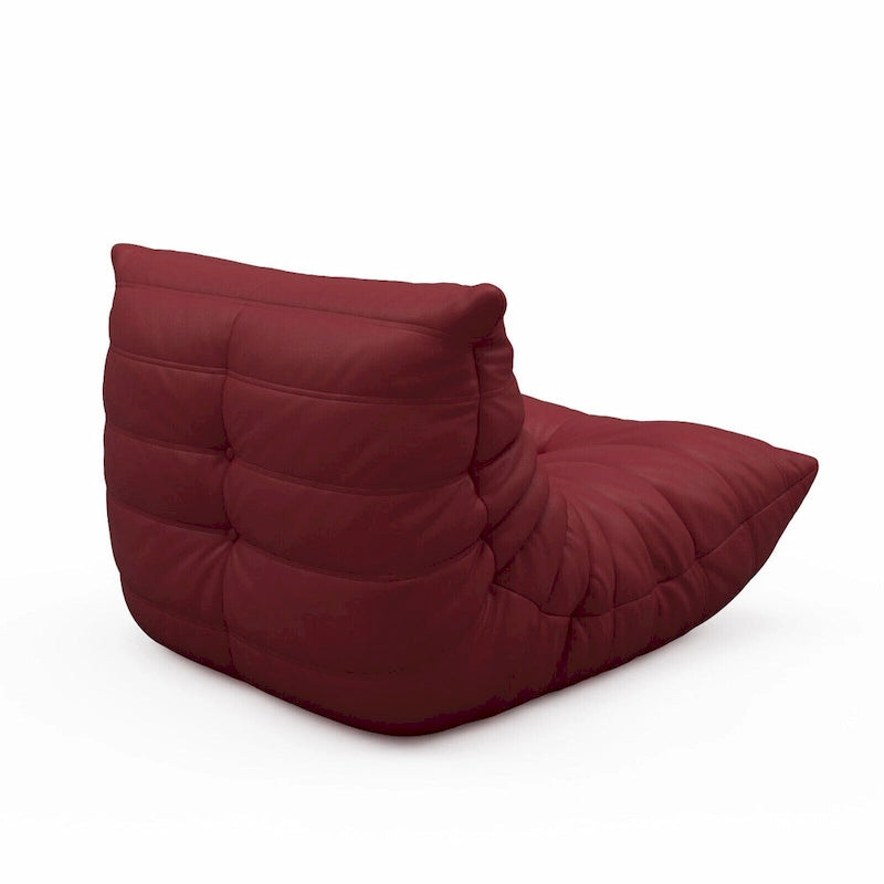 Furgle bank van microvezelleer met ergonomisch ontwerp, relaxbank voor op de vloer