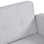 Futon-Schlafsofa, Couch aus Kunstleder mit Memory-Schaum, modernes, umwandelbares Zweisitzersofa für kompakte Wohnzimmer