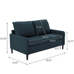 Loveseat de lino para sala de estar