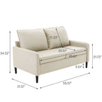 Loveseat de lino para sala de estar