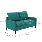 Loveseat de lino para sala de estar