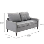 Loveseat de lino para sala de estar