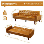 Canapé-lit, futon convertible, canapé 2 places en similicuir, canapé-lit 2 places pour le salon, invité