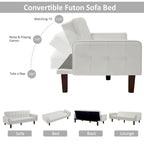 Canapé-lit, futon convertible, canapé 2 places en similicuir, canapé-lit 2 places pour le salon, invité