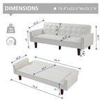 Canapé-lit, futon convertible, canapé 2 places en similicuir, canapé-lit 2 places pour le salon, invité