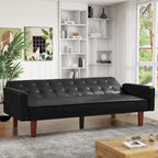 Canapé-lit, futon convertible, canapé 2 places en similicuir, canapé-lit 2 places pour le salon, invité