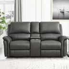Hydeline Erindale bank, loveseat en fauteuil van volnerfleer met elektrische zero-gravityverstelling en verstelbare hoofdsteun
