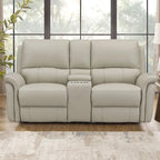 Hydeline Erindale bank, loveseat en fauteuil van volnerfleer met elektrische zero-gravityverstelling en verstelbare hoofdsteun